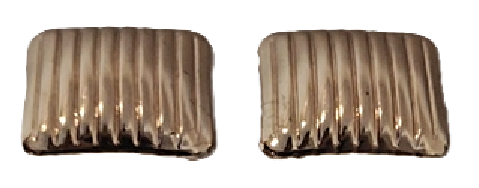 Anti tarnish golden coloured square cocktail stud (style 001)